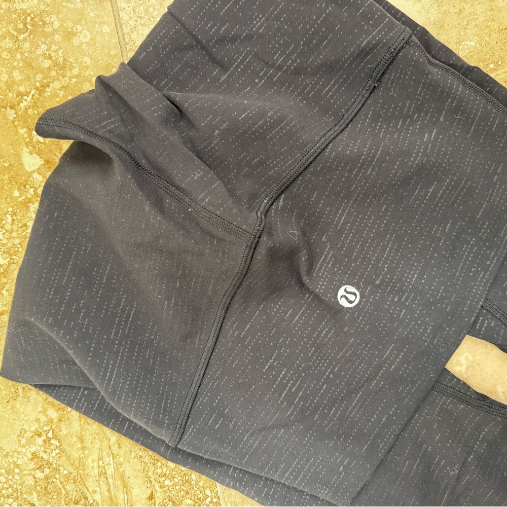 lululemon athletica Black Embossed Align Leggings
